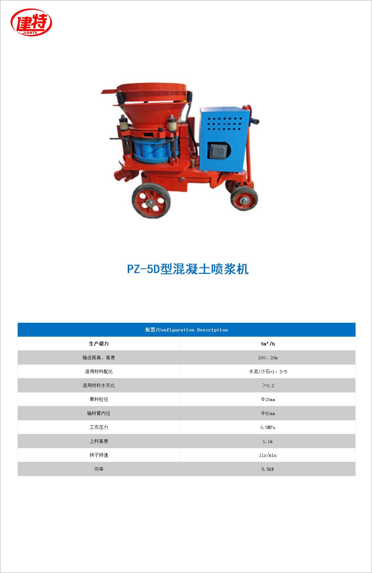 03-PZ-5D型混凝土噴漿機(jī)